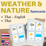 Thai weather flashcards | Thai nature flashcards