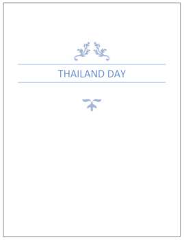 Preview of Thailand Activity Day