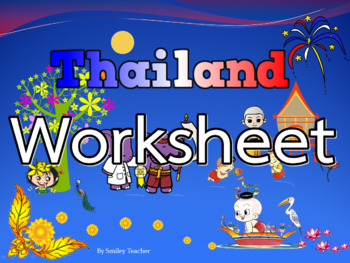 Preview of Thailand Facts Basic Information Worksheet Free