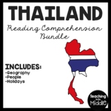 Thailand Reading Comprehension Worksheet Bundle Country St