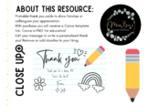 Thank You Card - Doodles + Writing