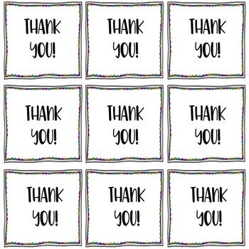 Thank You Card & Gift Tag Set by Alley Academia | TPT