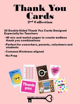 Thank You Cards - 2nd Collection by TurnKey Resources | TPT