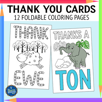 thank you card coloring pages