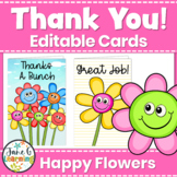 Thank You Cards | Editable Thank You Cards Volunteers & Pa