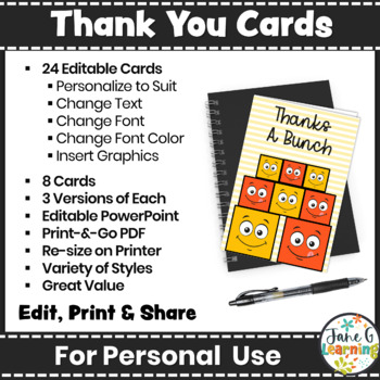 funny thank you cards printable