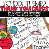 Thank You Cards from Teacher for Student for End of the Ye