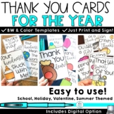 End of Year Thank You Cards From Teacher to Student Apprec