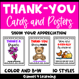 Thank You Cards & Posters for Teacher Appreciation Week, E