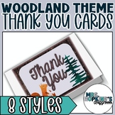 Printable Woodland Theme Thank You Cards to build Classroo