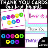 Thank You Cards - Rainbow Brights
