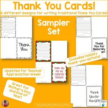 Thank You Cards Sampler by Elementary Matters | TPT