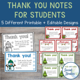 Thank You Cards for Students for Christmas Gifts | Printab