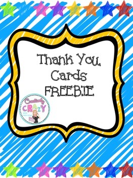 Preview of Thank You Cards for Teacher Appreciation Week FREEBIE