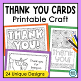 Thank You Cards to Color - Gratitude Card Craft