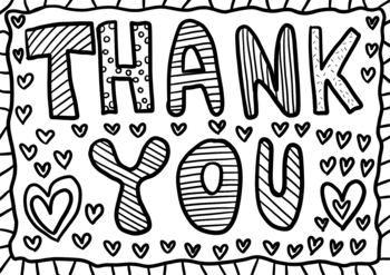 Preview of Thank You Coloring Sheet