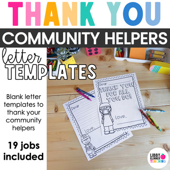 Preview of Thank You Community Helpers Letter Templates