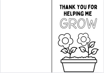 Thank You For Helping Me Grow by Mrs Duycks Classroom | TPT