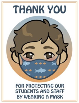 Preview of Thank You For Wearing a Mask- Corona Virus/Covid-19 safety