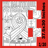 Veterans Day Collaborative Poster Art Coloring Pages memor