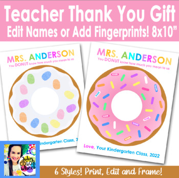 Preview of Thank You Gift for Teacher Student Teacher or Retirement Editable