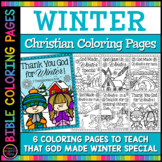 Thank You God for Winter Christian Coloring Pages for Sund