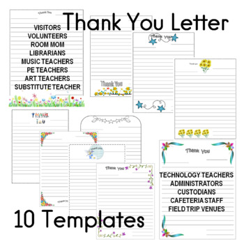 Preview of Thank You Letter Templates