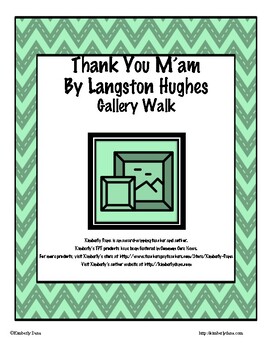 Preview of Thank You M'am by Langston Hughes Gallery Walk
