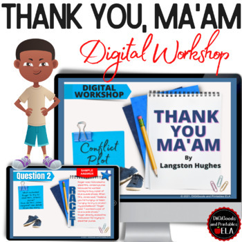 Preview of Thank You Ma'am maam Activities Short Story Digital Workshop