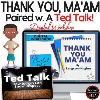 Preview of Thank You Ma'am Maam Activities Short Story w. A Ted Talk: Digital Workshop