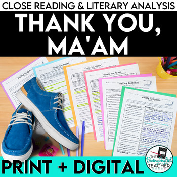 Preview of Thank You, Ma'am Close Reading & Analysis Assignment - PRINT & DIGITAL