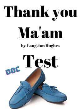 Preview of Thank You Ma'am - Test (DOC)