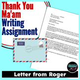 Thank You Ma'am by Langston Hughes Activity | Letter from 