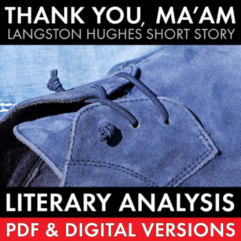 Preview of "Thank You Ma'am" Langston Hughes story, literary analysis, PDF & Google Drive