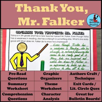 Preview of Thank You, Mr. Falker by Patricia Polacco Graphic Organizer and Question Set 