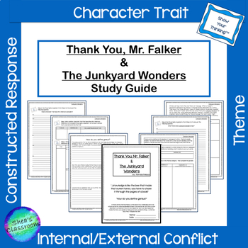 Preview of Thank You, Mr. Falker & The Junkyard Wonders Literary Analysis Study Guide