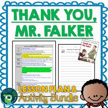 Preview of Thank You Mr. Falker by Patricia Polacco Lesson Plan and Activities