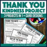 Thank You Note Card Acts of Kindness Project or Middle or 