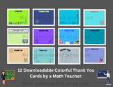 Thank You Note from a Math Teacher| Math Teacher Appreciat