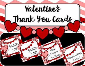 Preview of Valentine's Day Thank You Notes