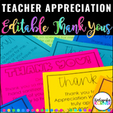 Thank You Notes / cards - Teacher Appreciation Week, End o