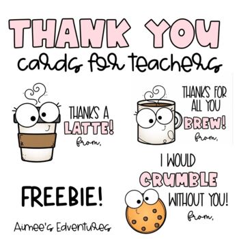 Preview of Food Theme | Thank You Notes for Teachers | FREEBIE