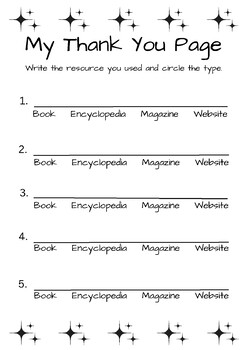 Preview of Thank You Page - Primary Bibliography