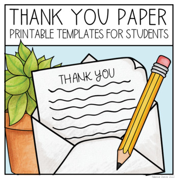 Preview of Thank You Paper Printable Templates
