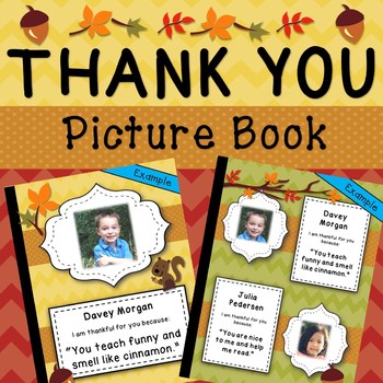 Preview of Thank You Photo Book for Teachers, Student Teachers, Principals, etc. EDITABLE