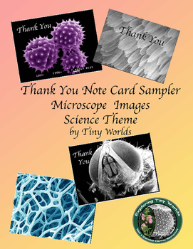 Preview of Thank You Printable Note Cards with Scanning Electron Microscope Images