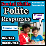 Thank You Sorry Excuse Me Manners Social Skills Digital Re