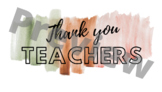 Thank You Teachers