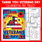 Thank You Veterans Day - Collaborative Art Project Colorin