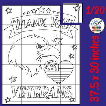 Thank You Veterans Day Collaborative Poster Art - Projects & Bulletin Board